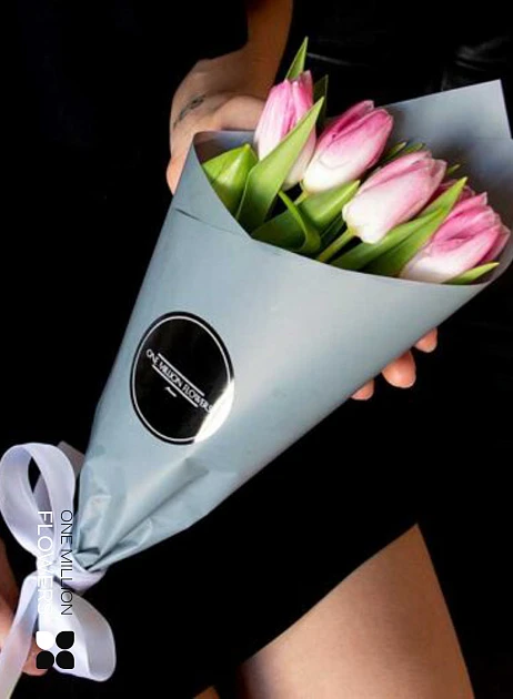 Букет из 5 тюльпанов "Династия" (От 25 букетов)