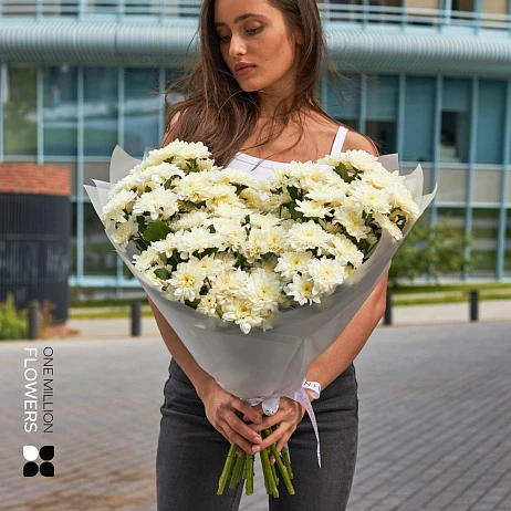 картинка Букет "Хризантема Валди" White от магазина Одежда+